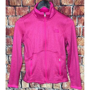The North Face Women's Small Pink Agave Jacket Full Zip Sweater Fleece Lined